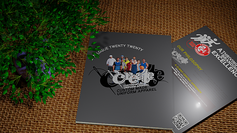catalogue cover design and 3d mockup
